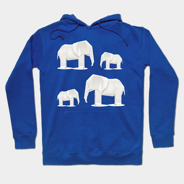 Origami Elephants Hoodie by big_owl